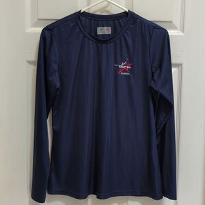 A4 Women's Navy Long Sleeve Performance Shirt Size Medium USPTA